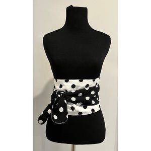 ASOS Polka Dot Fabric Belt, size small